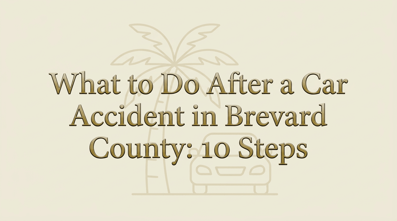 What To Do After a Car Accident In Brevard County